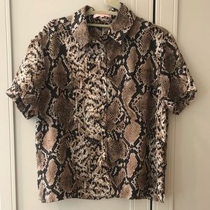 Snake skin T shirt semi sheer